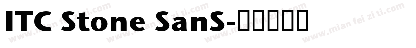 ITC Stone SanS字体转换